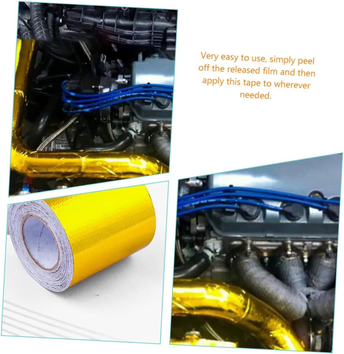 2Pcs Foil Tape for High Temperature Sealing Fireproof Duct Tape for Insulation Patching and Repair for and Automotive Applications image number 6