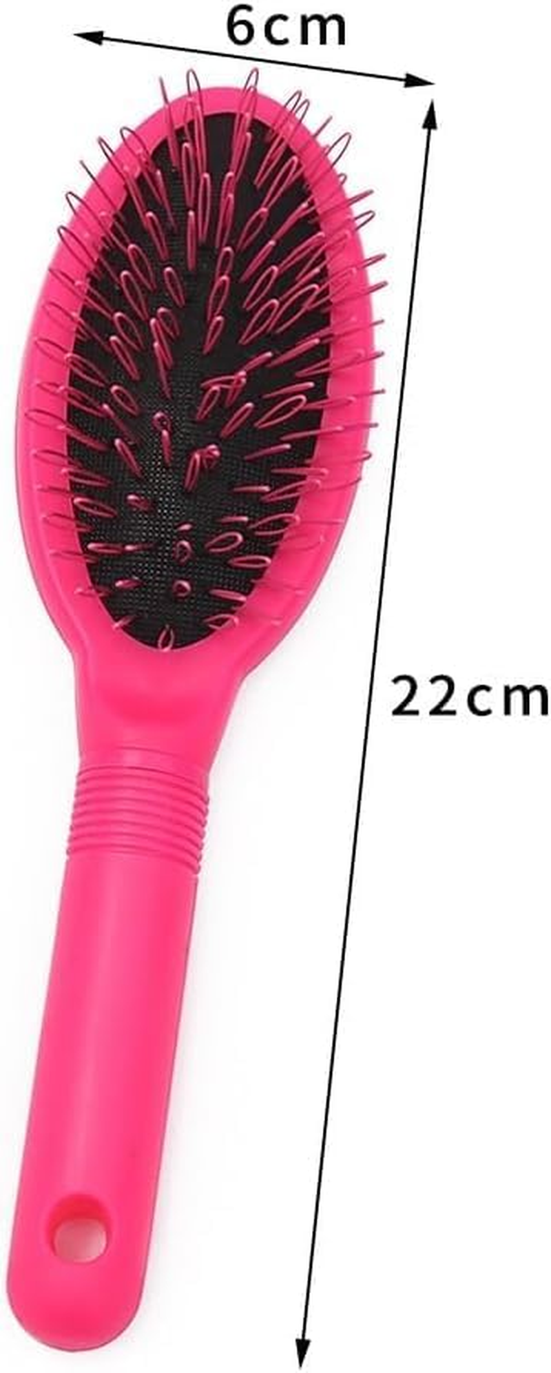 2 Pieces Loop Wig Brush Hair Extension Brush Hair Pieces Weaves Brush for Brushing Styling Detangling Natural and Synthetic Hair Wig Brush Set (Black+Pink, One Size) image number 6