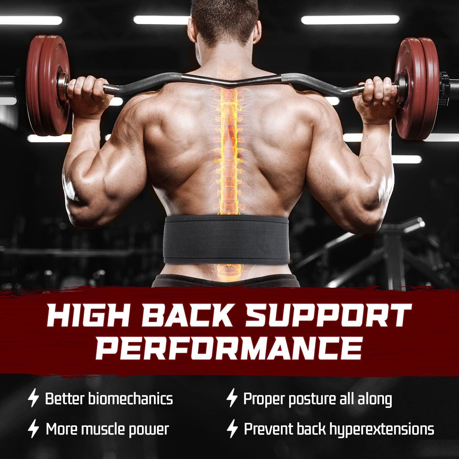 Yes4All Real Leather Weight Lifting Belt for Back Support/Powerlifting/Squat/Deadlift-Adjustable Dip Belt for Men and Women