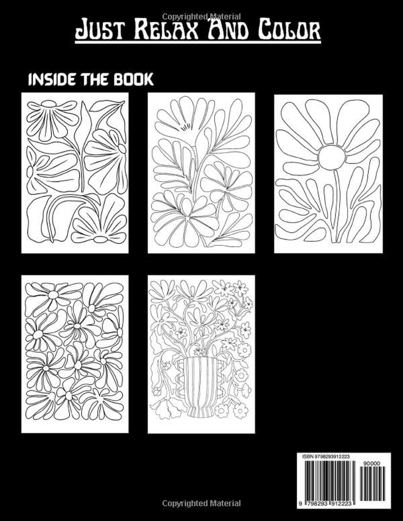 Monochrome Coloring Book: Calm Relaxing Stress Relief Hand-Drawn Black and White Illustrations : Still and Slow Monochrome Coloring Book