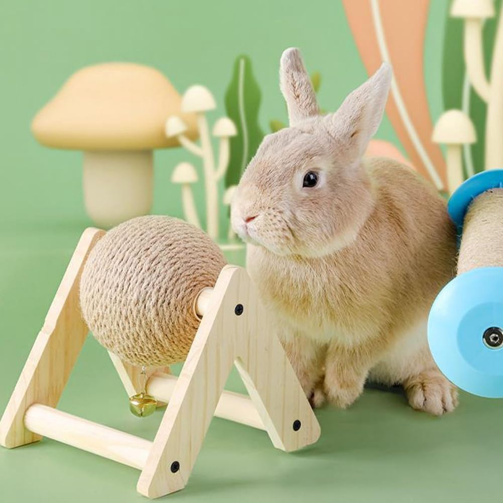 Vmitejoe Pet Cat Toys Cat Scratching Scratcher Bunny Chewing Snack Sisal Grinding Claw Board Bunny Scratch Toy Easy Install