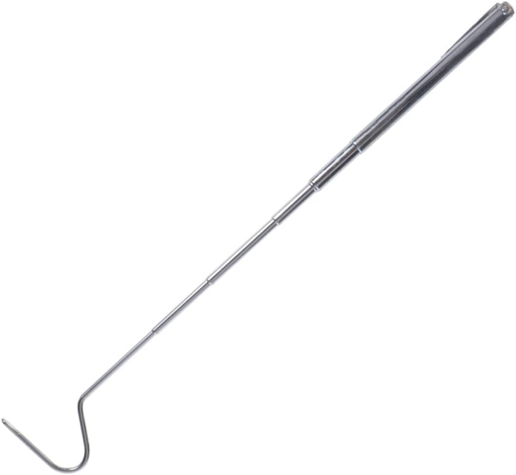 Levemolo Snake Tool Snake Enclosure Collapsible Snake Hook Gripper Misting Terrarium Reptile Bendable Reptile Decor Extensible Snake Hook Telescoping Pole with Hook Rat Cage Picker Silver image number 1