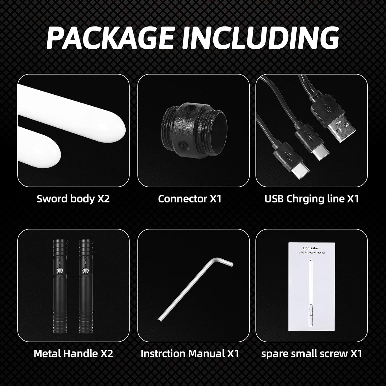 Oomyeh 2Pack FX Dueling Lightsaber Battle Sounds Metal Hilt 15 Colors Changeable 3 Modes 2 in 1 Light Sabers Perfect Christmas Halloween Present for Kids image number 4