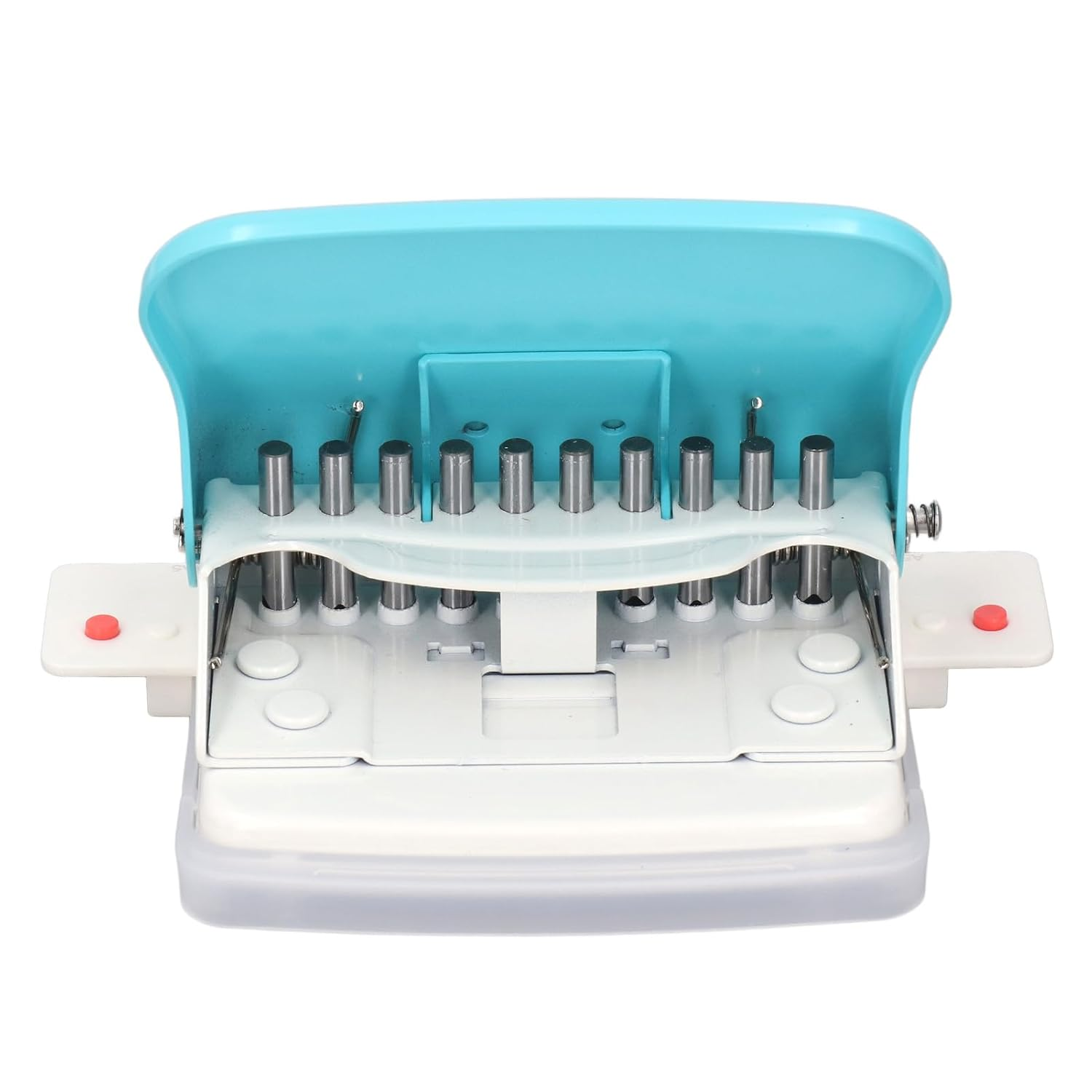 Paper Binding Machine, Handheld Spiral Binder, A4-A7 Compatible, Light Blue image number 2
