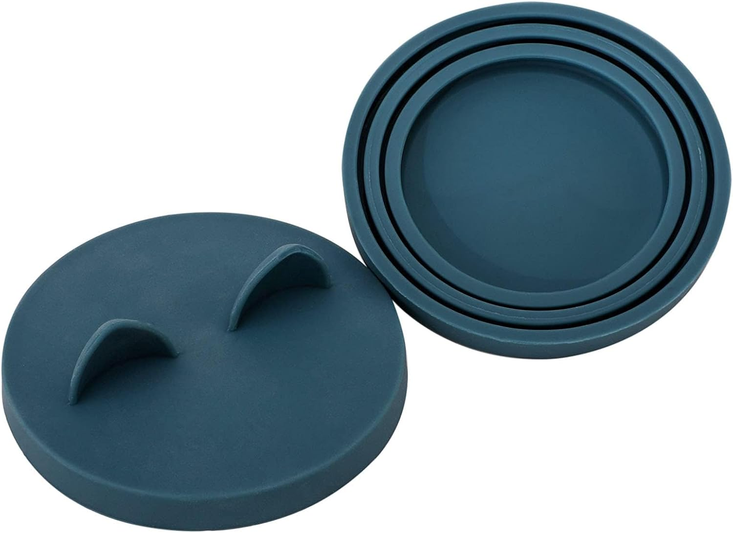 OHMO 3 Pack Dog Food Can Lids, (3, 12, 14Oz Etc.) Universal Size Silicone Covers for Cat and Dog Food, Dark Blue image number 4