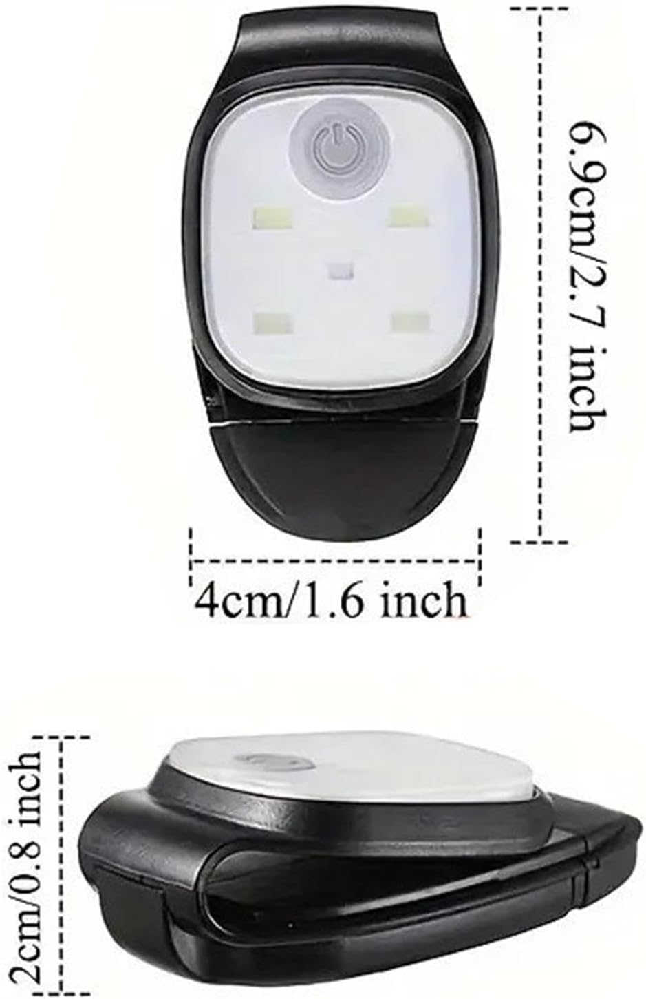 Lmyit Running Light Clip | Portable Multifunctional 5 LED Lamp USB Charging | High Visibility Accessories, Rechargeable Safety Flashlight for Camping image number 4