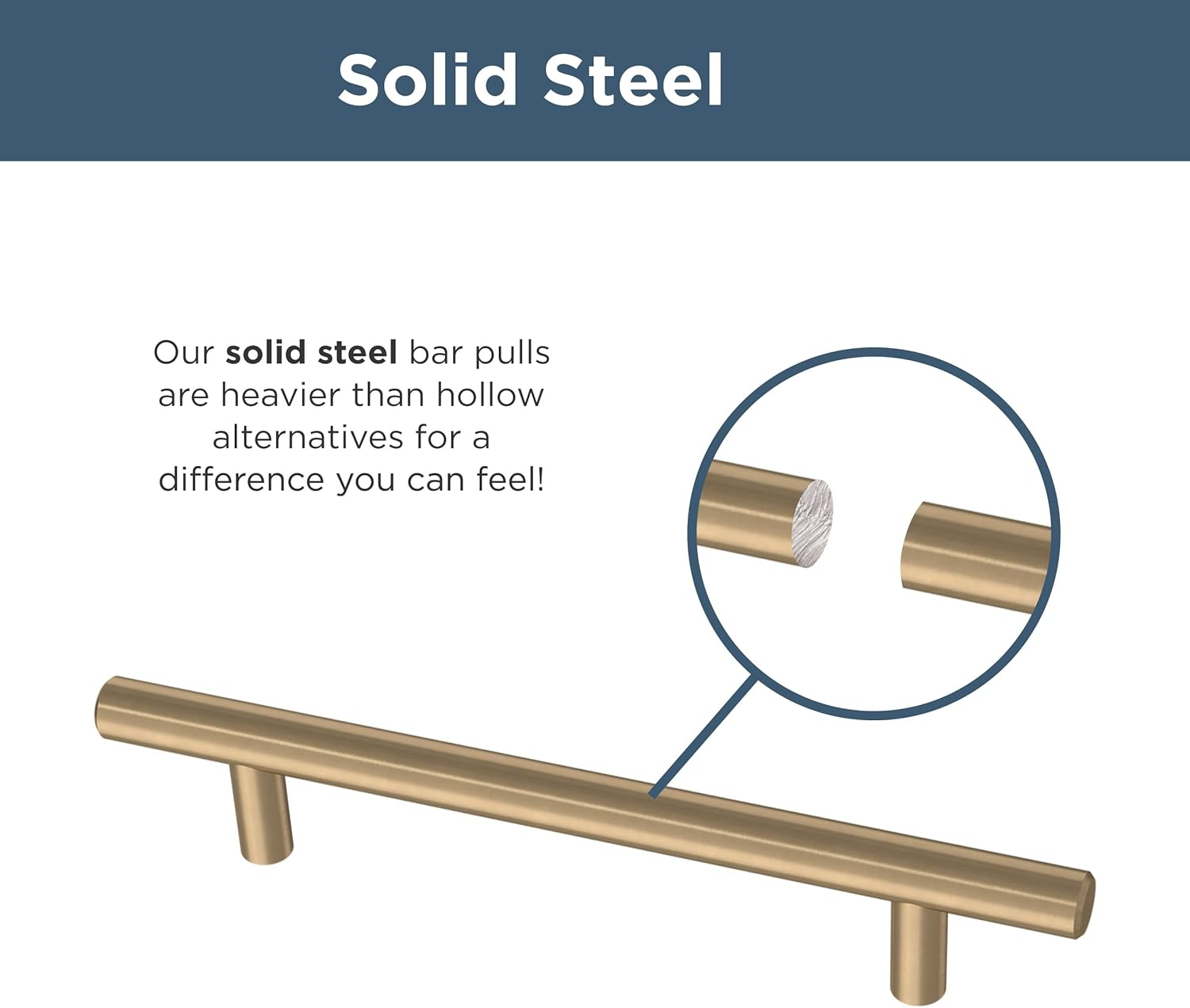 Franklin Brass Bar Cabinet Pull, Champagne Bronze, 5-1/16" (128Mm) Drawer Handle, 10 Pack, P01026Z-CZ-B image number 6