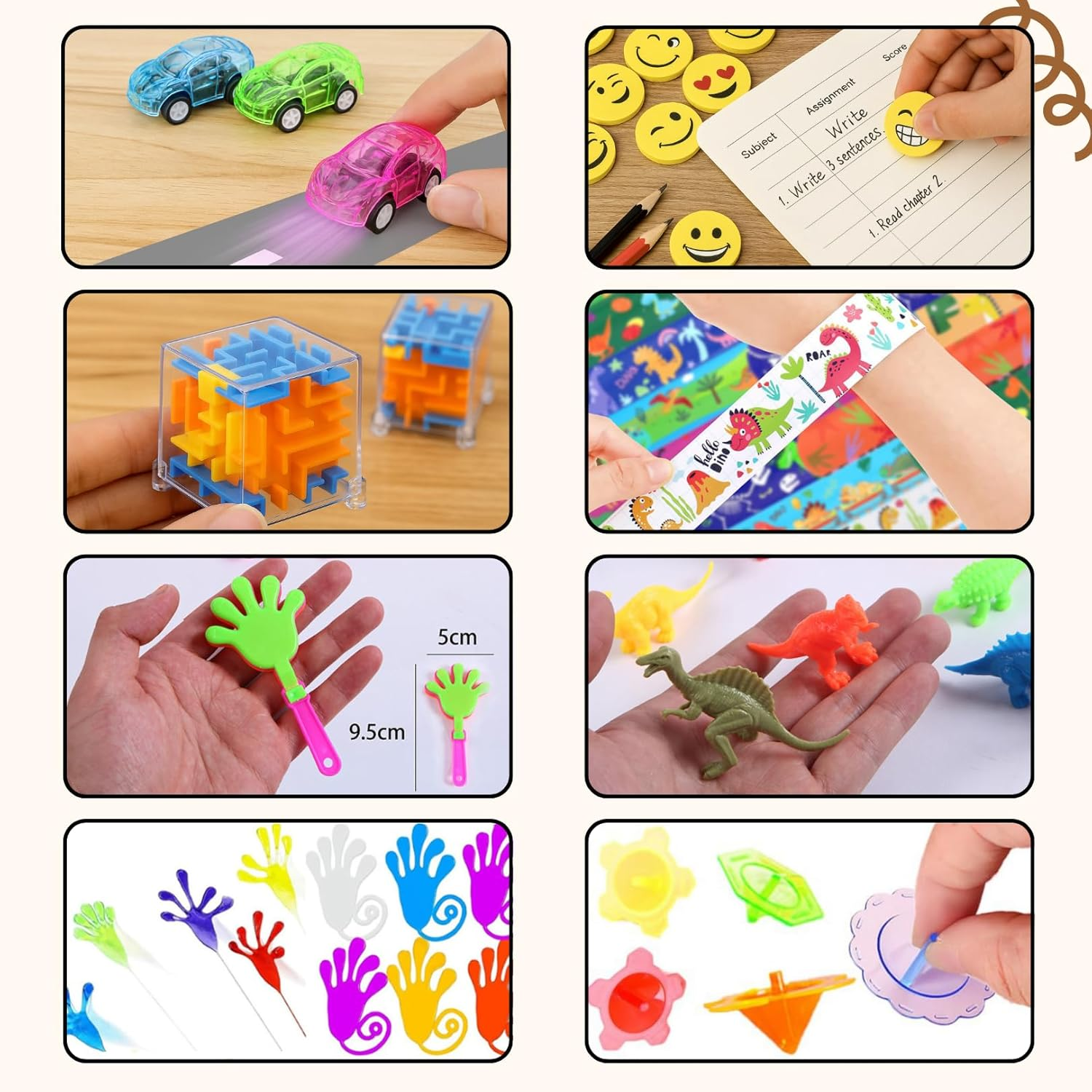 206Pcs Party Favours for Kids - Birthday Goodie Bag Fillers, Lolly Bag Fillers, Bulk Toys for Treasure Box, Pinata & Classroom Prize, Small Fidget Toys, Toys for Students Rewards, Carnival Prizes