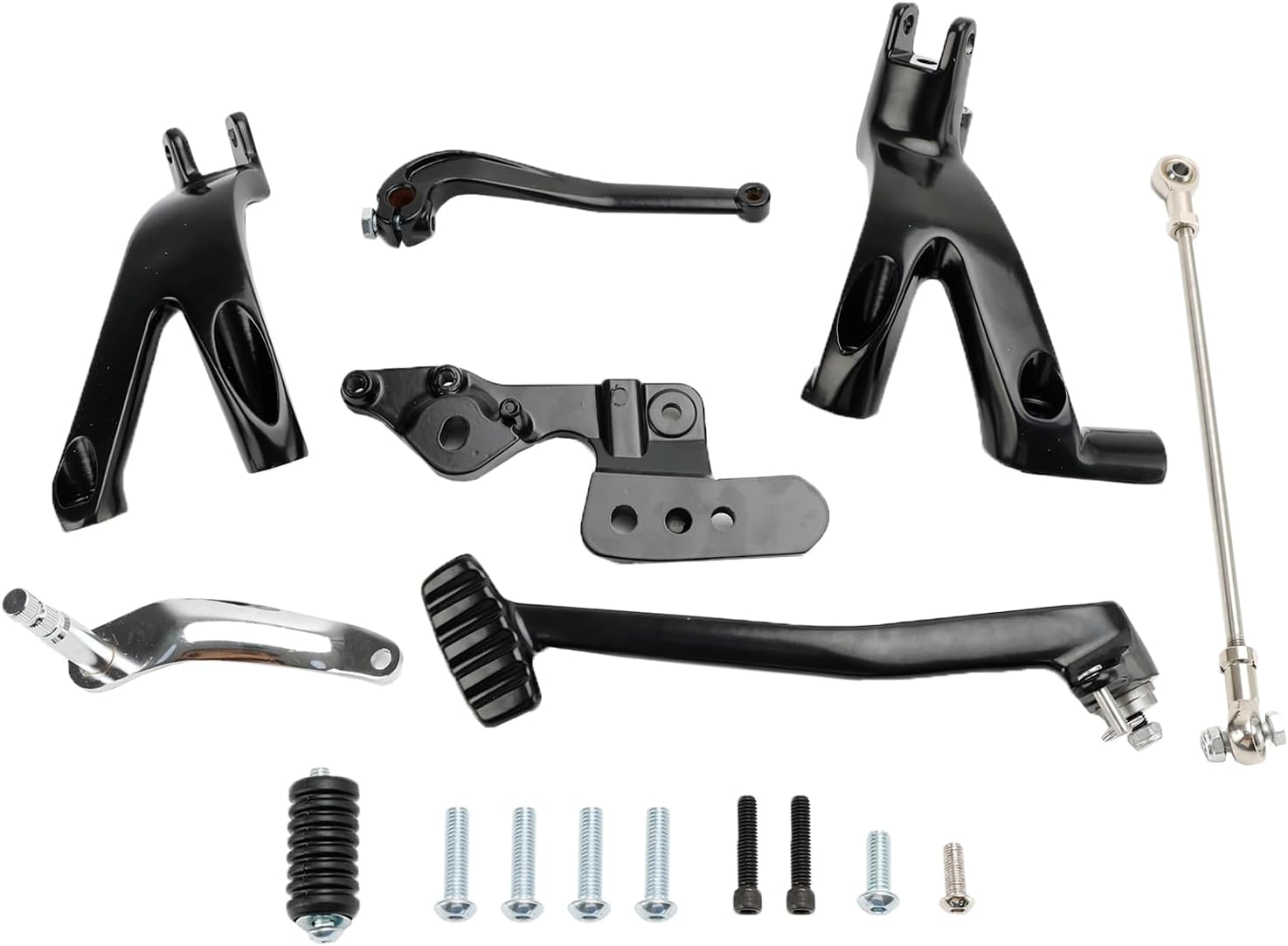 Areyourshop Black Forward Control Kit Complete Levers Linkage Fit for Street Bob Fxbb/Low Rider FXLR 2018-2023 / Softail Standard FXST 2020-2022
