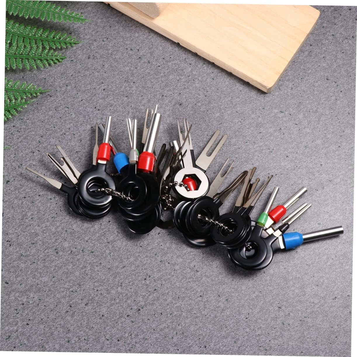 CHILDWEET 39Pcs Car Terminal Connector Pin Release Puller Extraction Tool Set with Plastic Handles for Automotive Electrical Wiring Repair Random Style image number 1