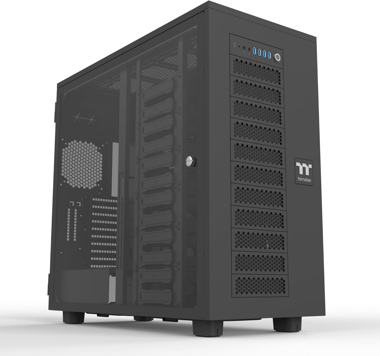 Thermaltake AX700 Tempered Glass XL-ATX Super Tower Case Black Edition, CA-11B-00F1WN-00 image number 2