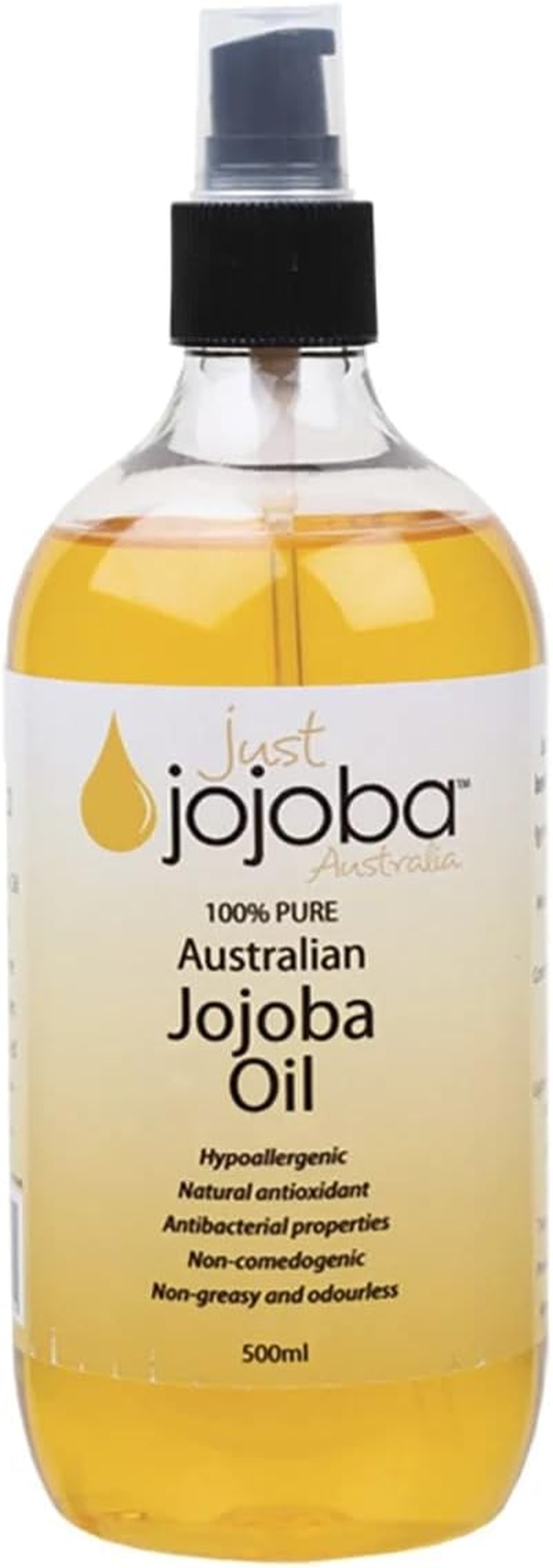Just Jojoba Australia Pure Australian Jojoba Oil, 500 Milliliter