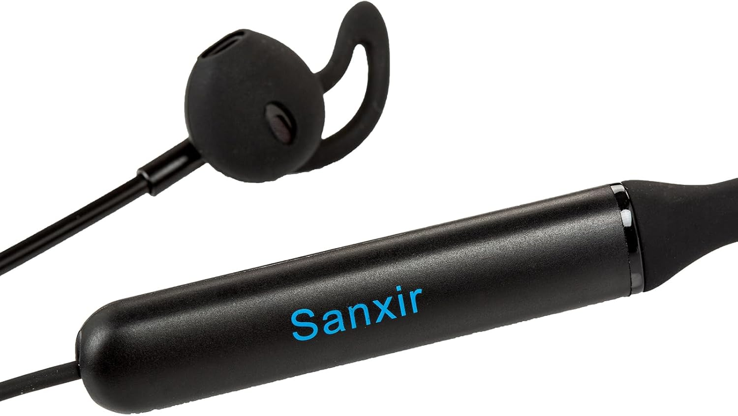 Sanxir Anti-Radiation Wireless Air Tube Headphones, EMF Free Bluetooth Headsets with Low-Radiation Chip, Comfortable for Extended Use, Zero Pain, Safe Listening Earphones. (Black)