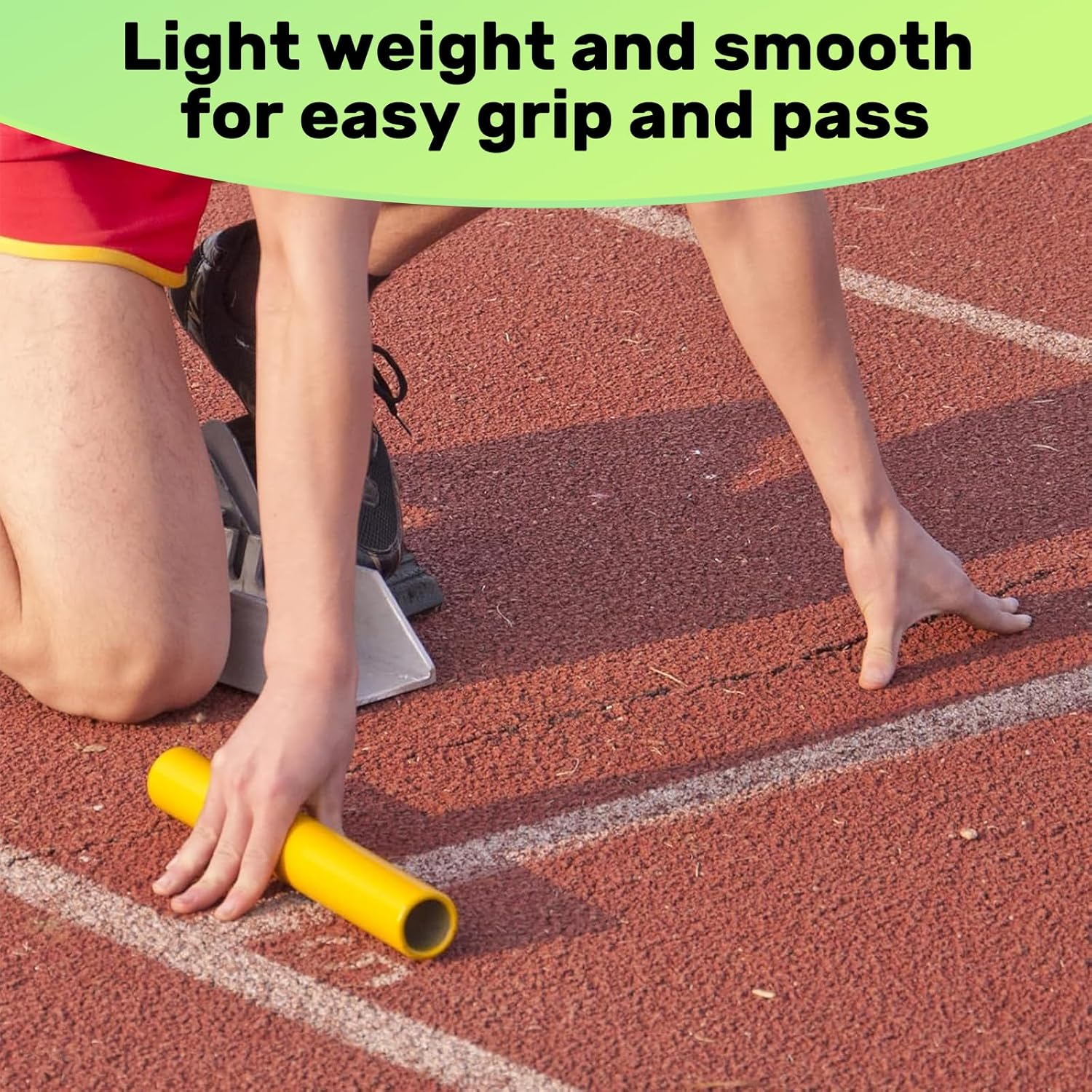 Rhoyee 4PCS Aluminum Relay Batons Lightweight Track Batons with Smooth Surface and Bright Colors Ideal for School Sports Team Practice Outdoor Running for Athletes and Students image number 4