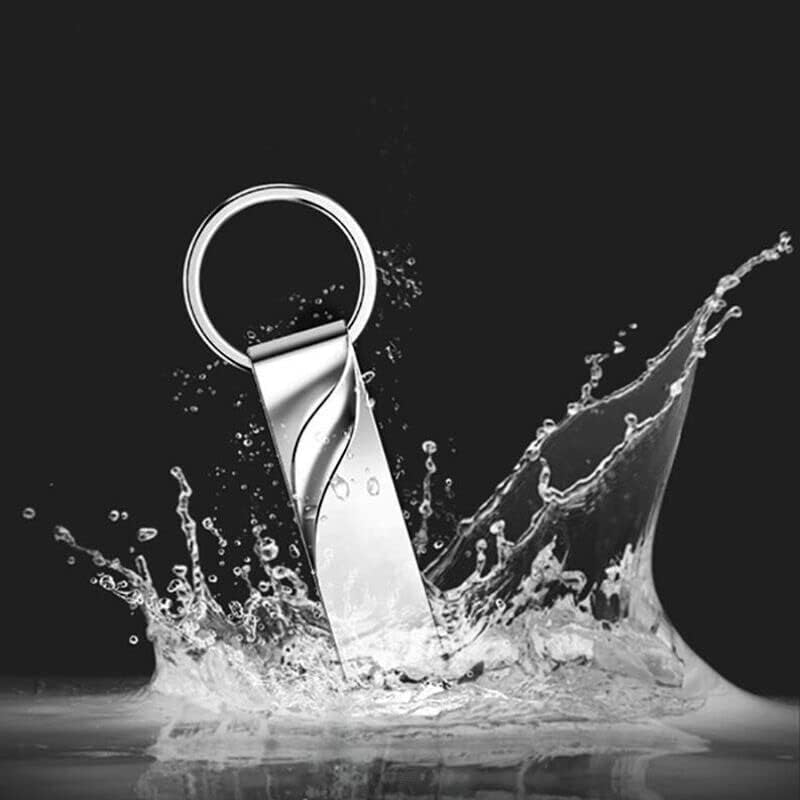 AIMALL 32GB USB 2.0 Flash Drive Memory Stick, High-Speed U Disk Pen Drive for PC, Compact Keychain Data Storage, Silver, 1.61X0.47 In image number 2