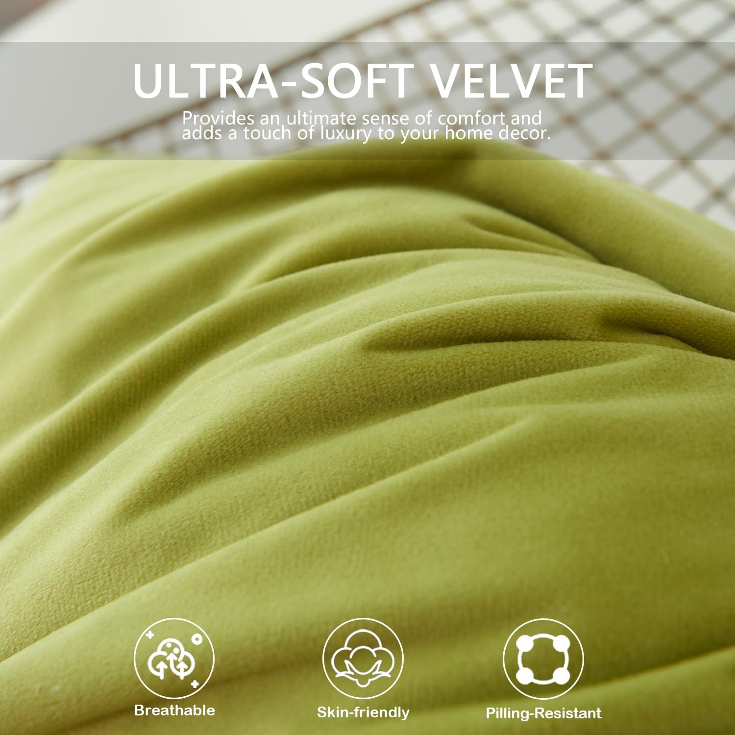 Set of 4 Velvet Throw Pillow Covers, Soft Square Home Decorative Cushion Cases Cozy Cushion Covers for Couch Sofa Car Bedroom Living Room Home Patio Indoors Outdoors Style Home Decor 45 X 45 Cm - Brown image number 5