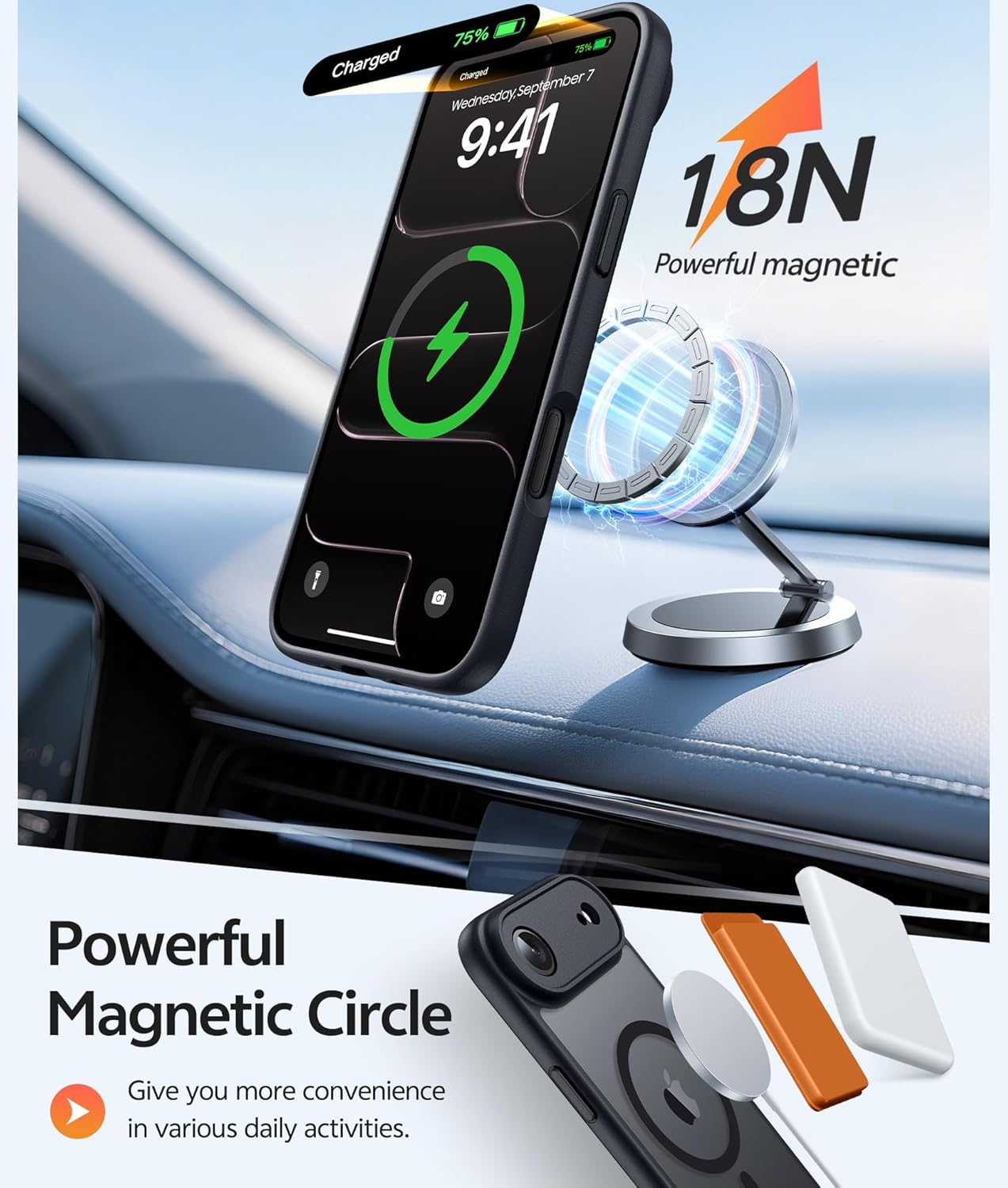 FNTCASE for Iphone Air Phone Case: Magnetic Translucent Matte Shockproof Slim Cell Phone Cover | Full Covered Camera Protection | Military Grade Drop Proof Anti-Fingerprint Protective Cases 2025 image number 3