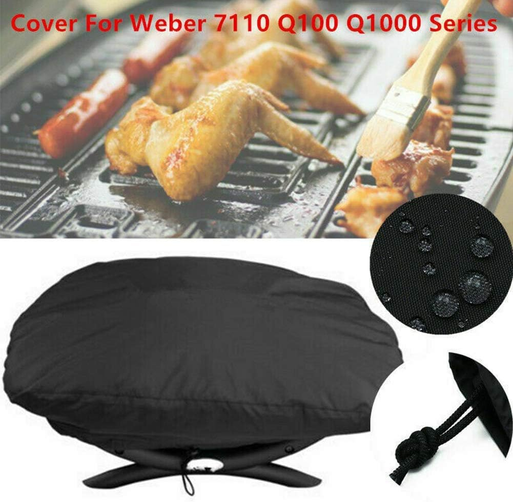 Grill Cover Garden Waterproof anti Dust Protective Outdoor Windproof Accessories BBQ Stove Shield UV Resistant Polyester Portable for Weber 7110 Q1000 image number 1