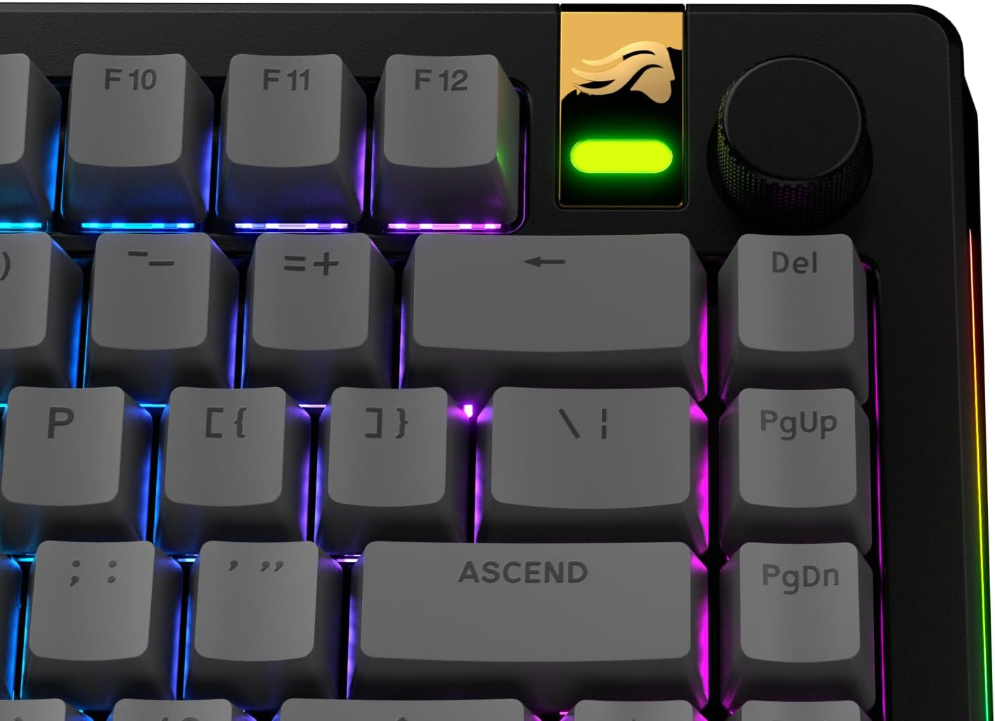 Glorious Gaming - GPBT Basics Keycaps (Ashen Grey) - 8 Colors, No-Fade Dye-Sublimated, Fits 100%,75%,65%,60% Custom Mechanical Keyboards, Fits ANSI & ISO - English QWERTY Layout image number 3