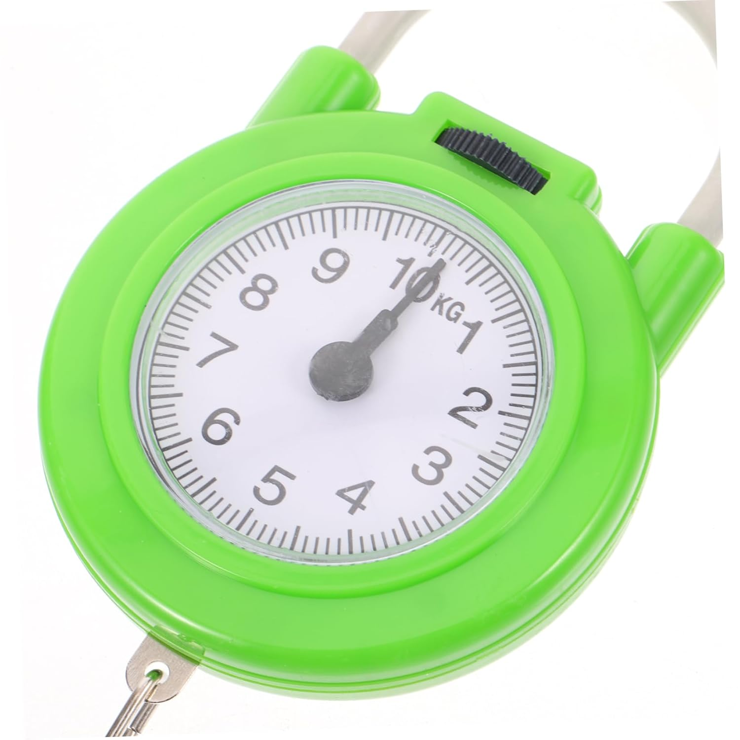 HIAKDOFT Portable Spring Scale for Luggage Travel High-Precision Small Manual Suitcase Weight Scale with Hook Fluorescent Green Compact Handheld Tool image number 6