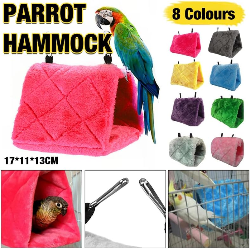 Pet Bird Parrot Parakeet Budgie Warm Hammock Cage Hut Tent Bed Hanging Cave AU - Dark Grey image number 5