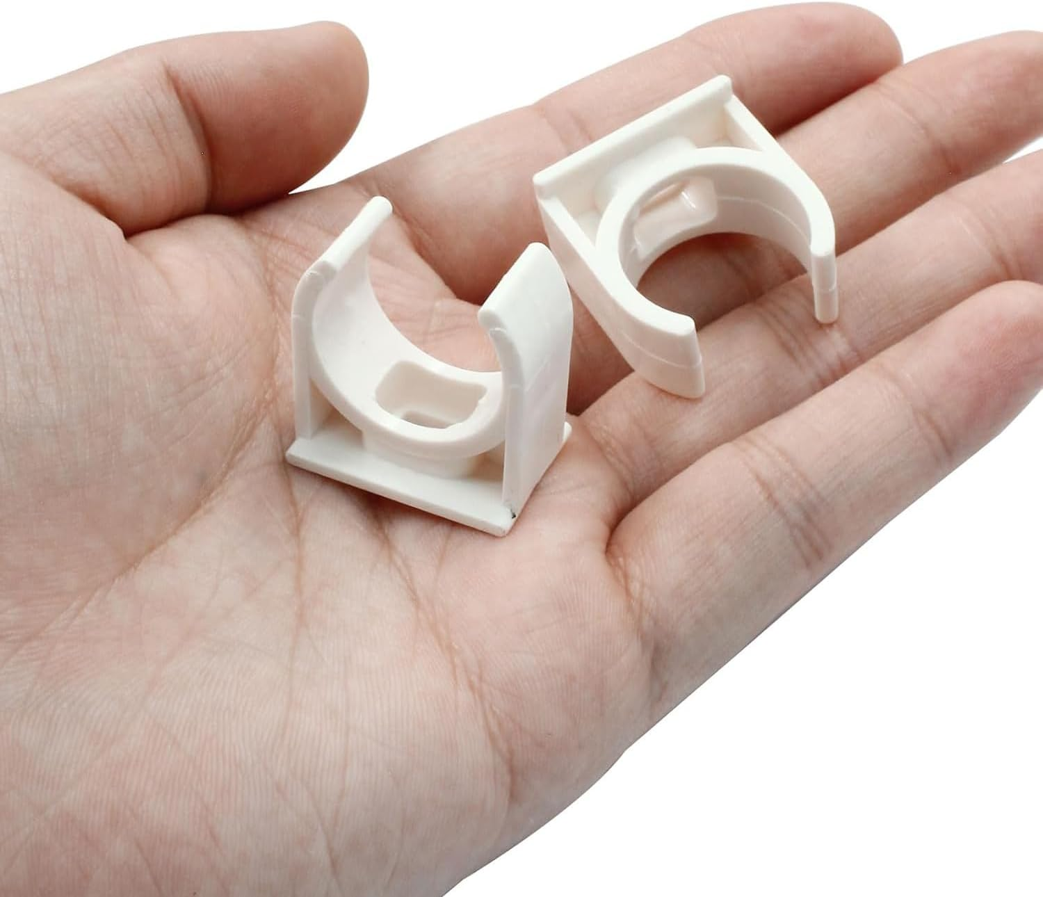 20PCS 20Mm PVC Pipe Clips - Heavy Duty Hose Clamps for Plumbing, PEX Tubing, Central Heating & Garden Irrigation, Secure Pipe Hanger Brackets image number 1