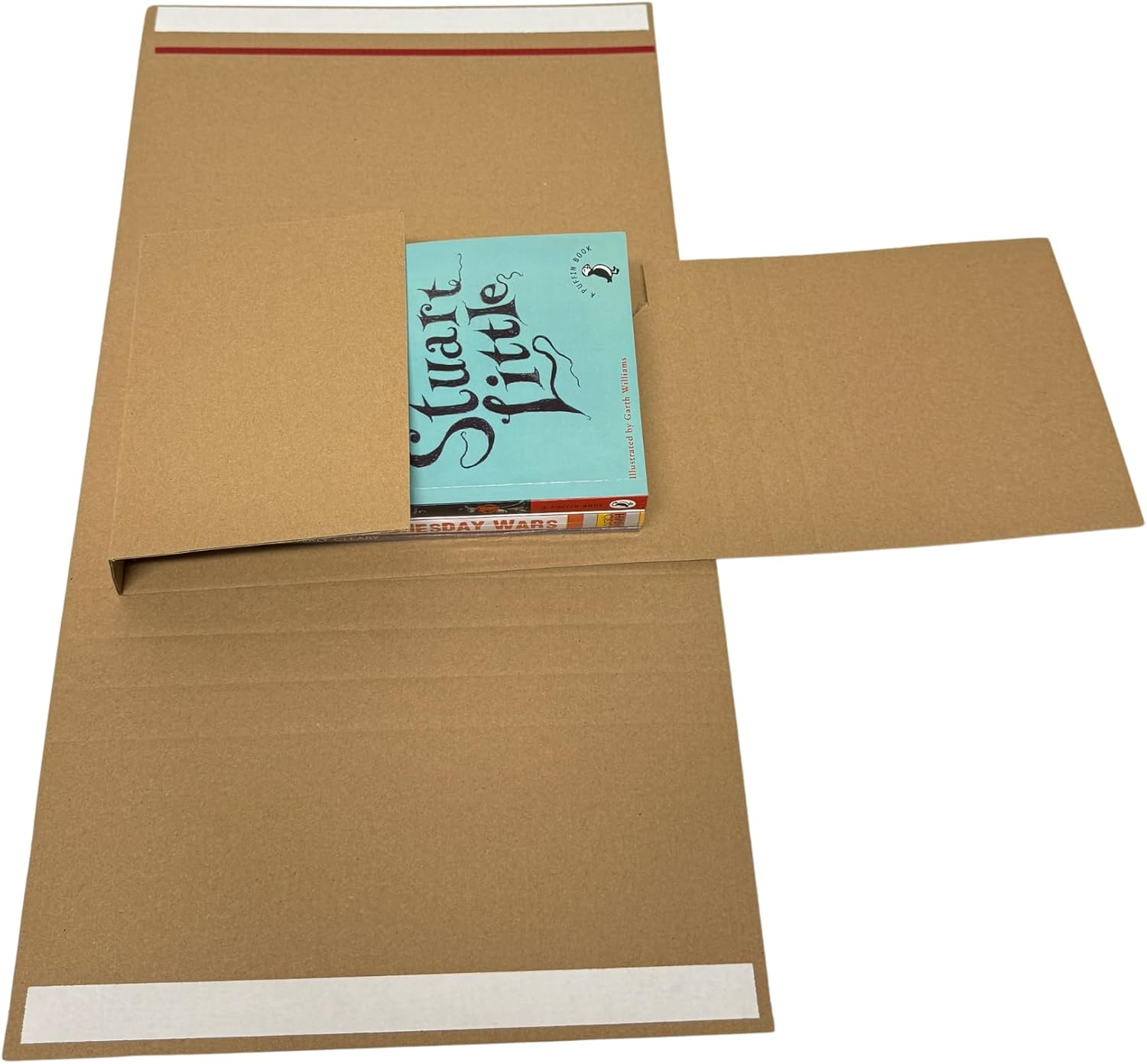 OZPACK Book Wrap Box &ndash; Self-Seal Corrugated Cardboard Mailers | Adjustable Depth Postal Boxes for Textbooks & Small Products | Fast-Fold Book Wrap for Secure Shipping &ndash; Cardboard Box Size 251X165X60Mm image number 5