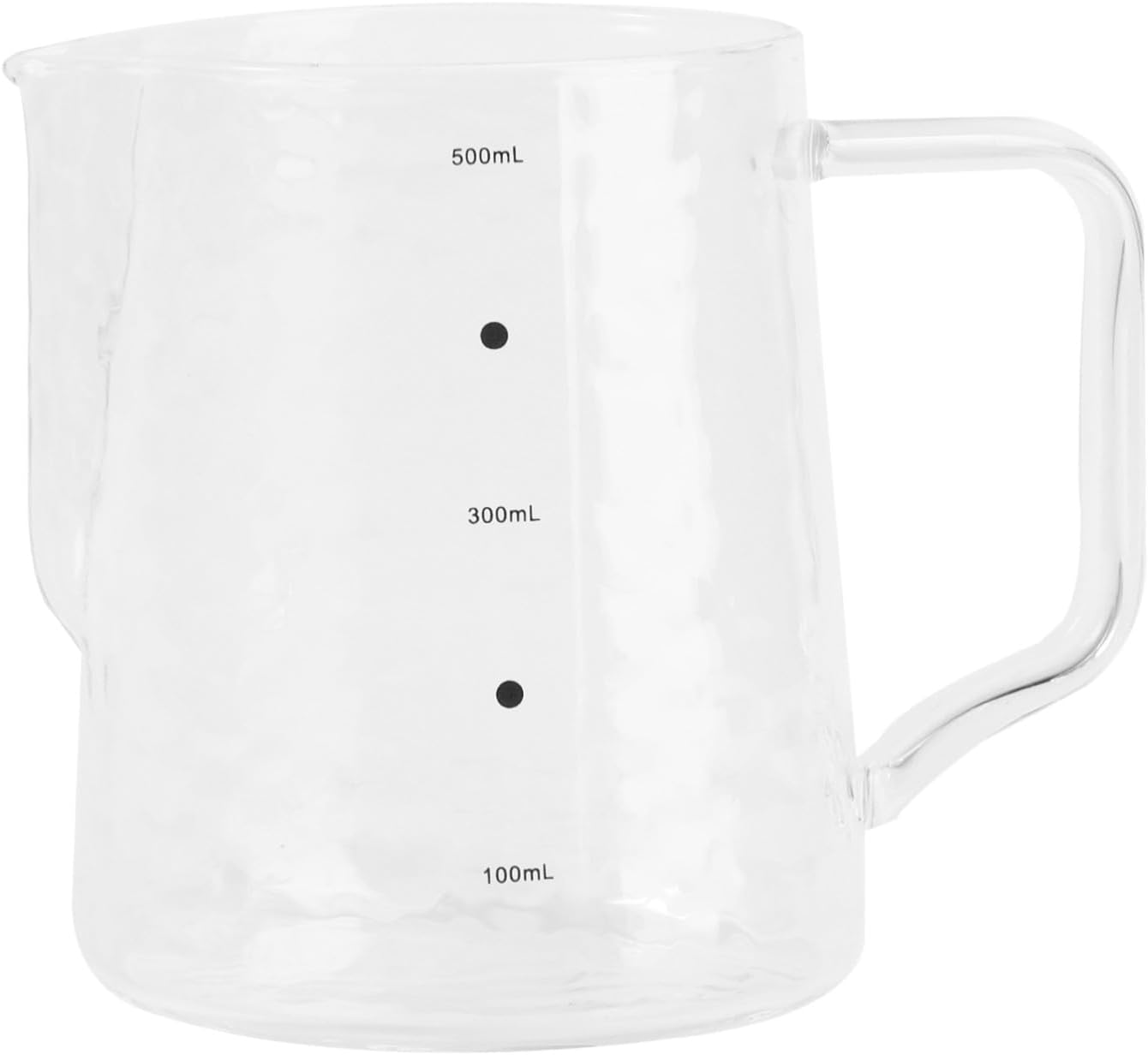 BATHVEVE Glass Milk Frothing Pitcher with Graduated Scales Thickened High Borosilicate Espresso Pourer for Coffee Milk Tea and Baking Supplies Transparent Container for Household And image number 3