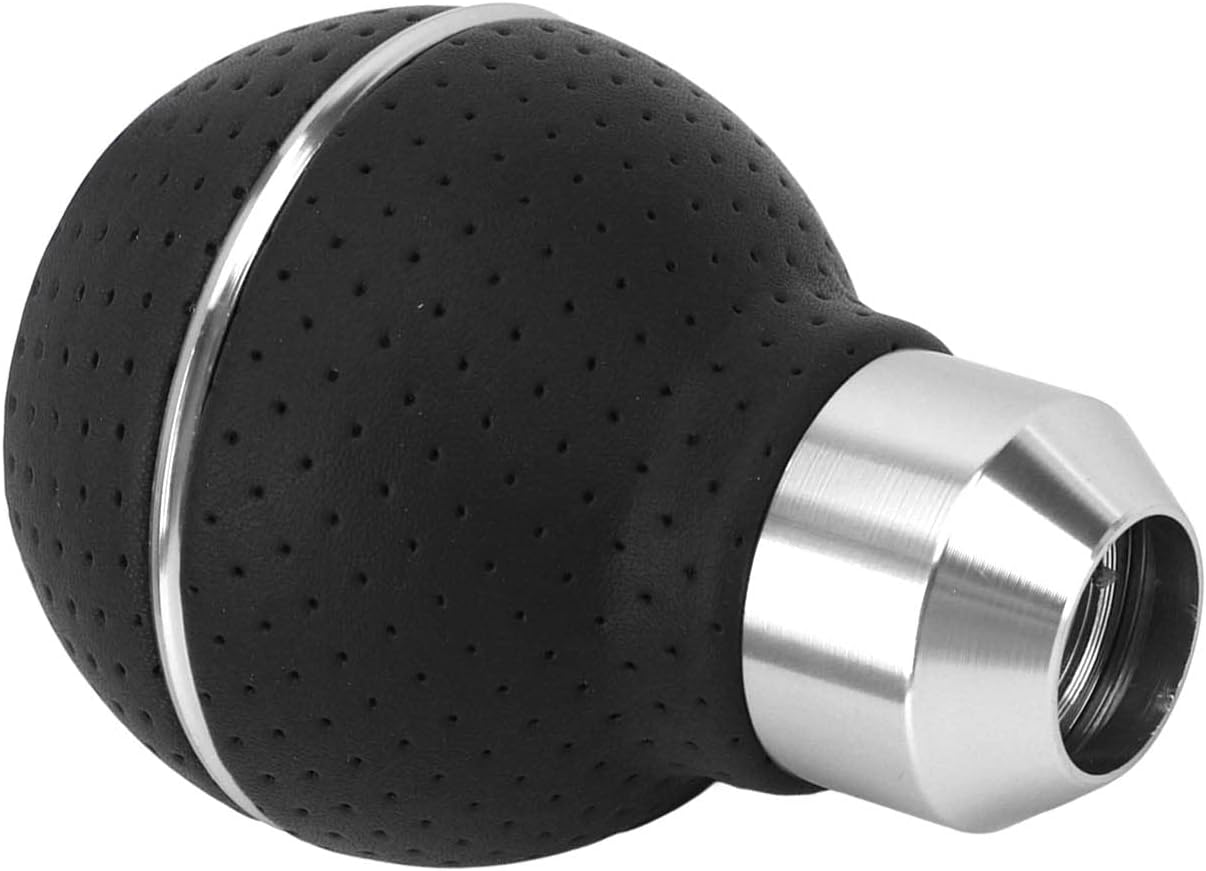 Gear Knob, 5 Speed ​​Decorative Easy to Use Universal Aluminum Alloy Car Shift Knob for Automobile (White)