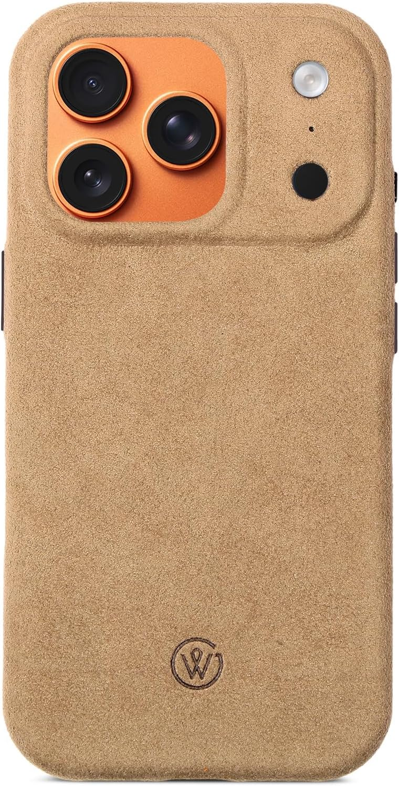 Good Wilhelm Alcantara Case for Iphone 17 Pro - Handmade Premium Case Made from Original Italian Alcantara, 360&deg; Protection, Magnetic Charging (Charcoal Grey, Iphone 17 Pro)