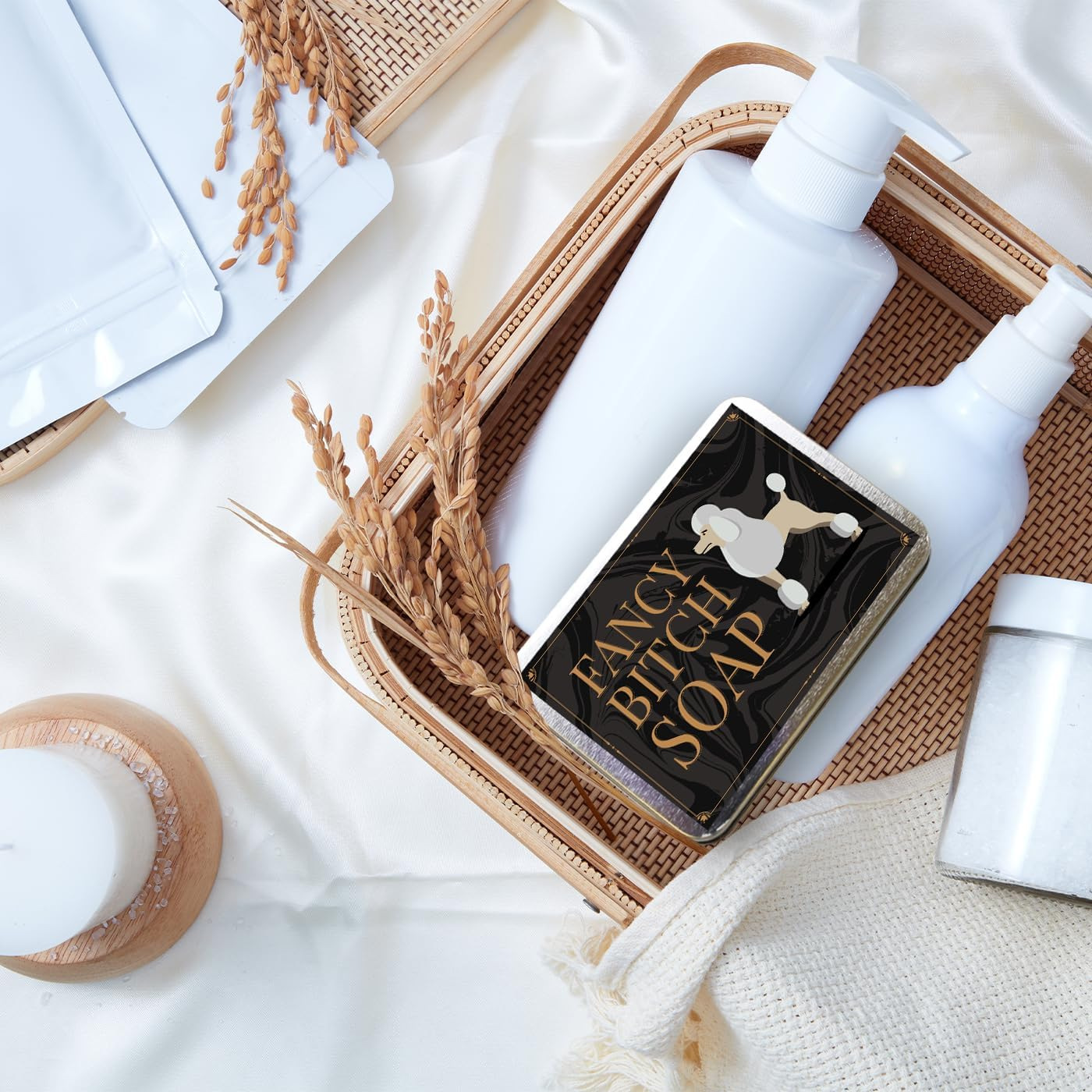 Gears Out Fancy Btch Soap - Pretty Poodle Tin - Novelty Bath Soap for Women - Chocolate Soap, Handcrafted, Made in the USA image number 6