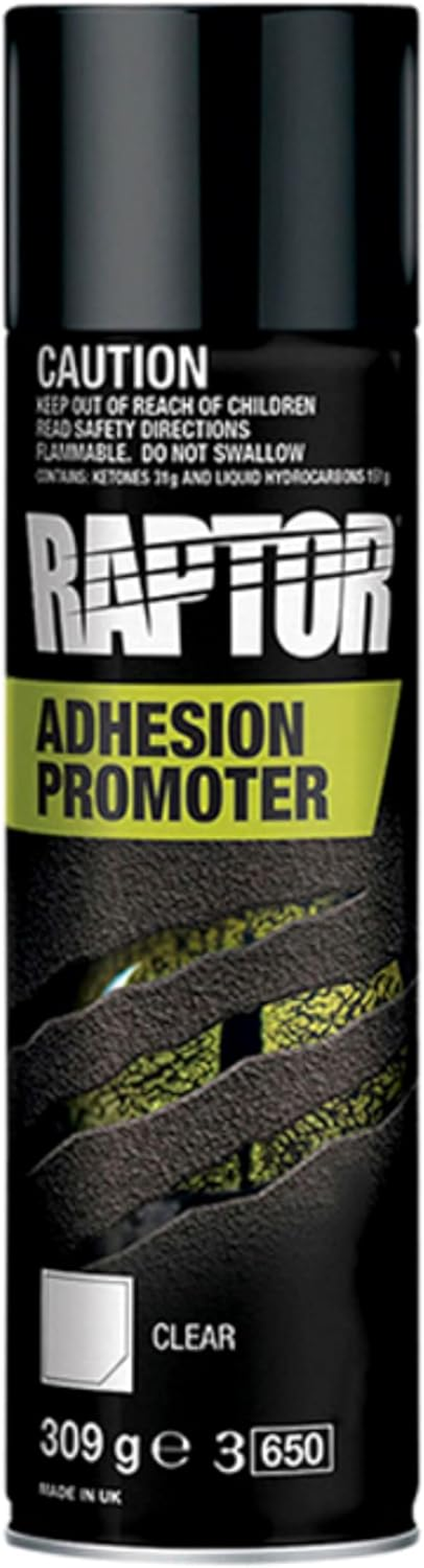 RAPTOR Adhesion Promoter, Excellent Adhesion Characteristics, Perfect for Difficult to Sand Surfaces, Compatible with Most Paint Systems, Plastic Primer, 309G, Clear image number 3