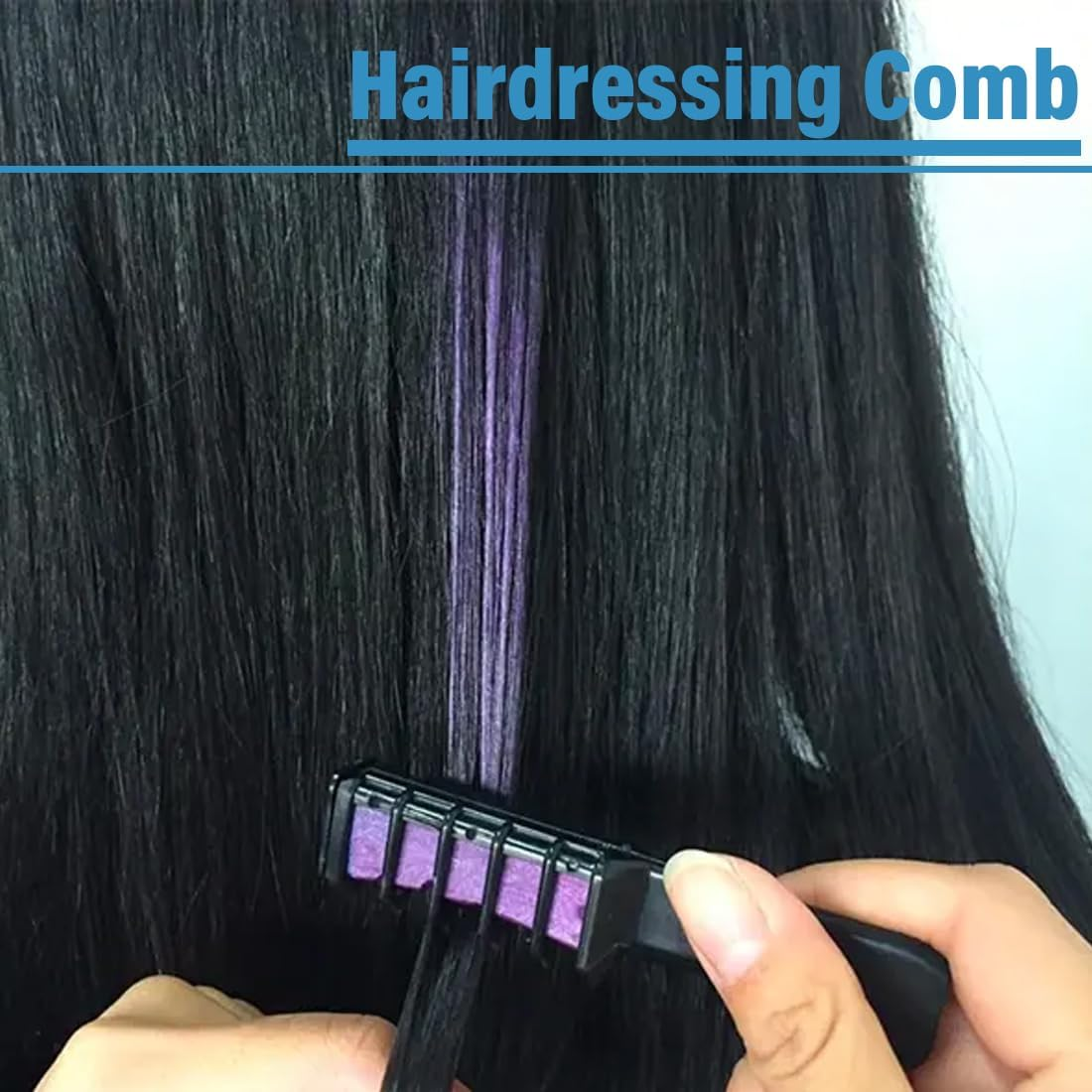 OUDQFCJ 10 Washable Colours Temporary Hair Chalk Comb Hair Chalk for Girls and Children Ideal for Halloween Christmas Birthdays Colourful image number 5