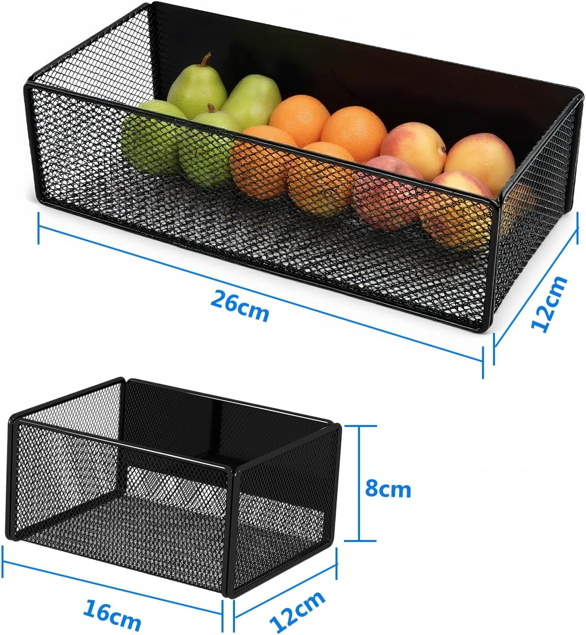 Spice Rack, No Drilling, Magnetic, Standing, Space-Saving, Fridge Spice Organiser, Fridge Magnetic Shelf, Kitchen Organiser Kitchen Shelf for Spices Bottle, Load Capacity 7.5 Kg, Black, 16 X 12 X 8 Cm
