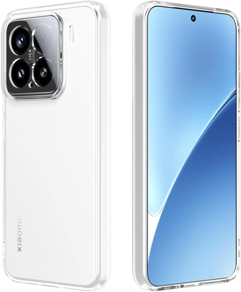 Captor Clear Case for Xiaomi 15 Ultra, TPU Flexible Silicone Case, Soft and Thin with Raised Edge for Screen and Camera Protection image number 4
