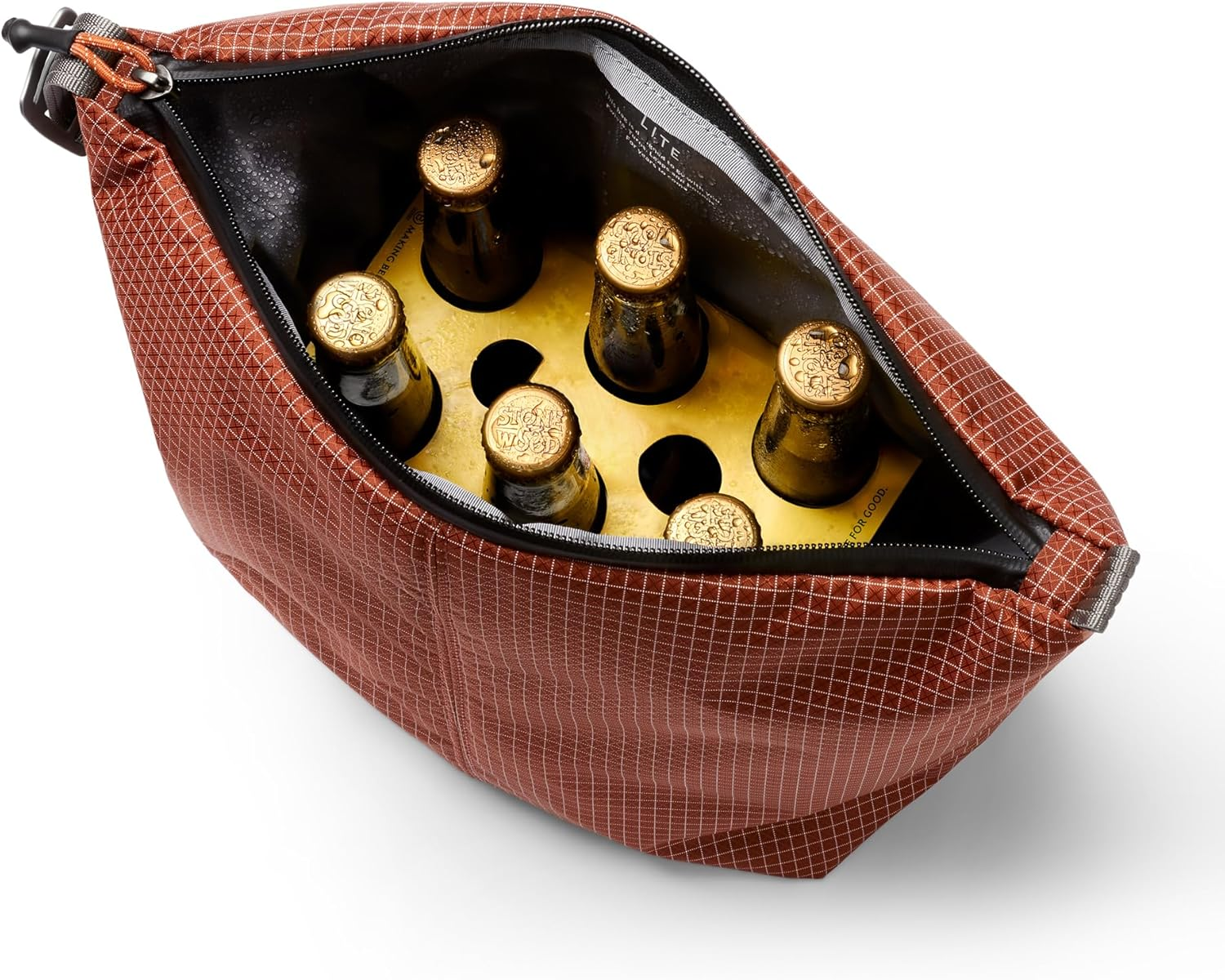 Bellroy Lite Cooler Caddy (10 Liter Insulated Soft Cooler Bag with Waterproof Lining, Built-In Bottle Opener, Folds Away Flat When Empty) - Clay image number 6