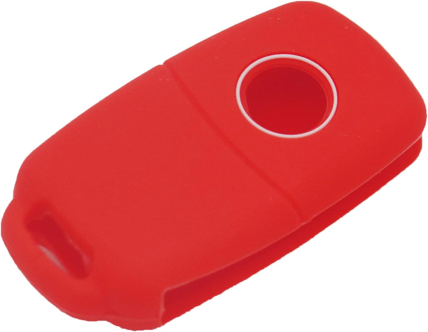 Lemsa 2Pcs Rubber 3 Buttons Flip Key Fob Cover Case Remote Keyless Protector Bag Holder Compatible Withvw Volkswagen Jetta GTI Passat Golf Tiguan Touareg Beetle, Red/Pink image number 5