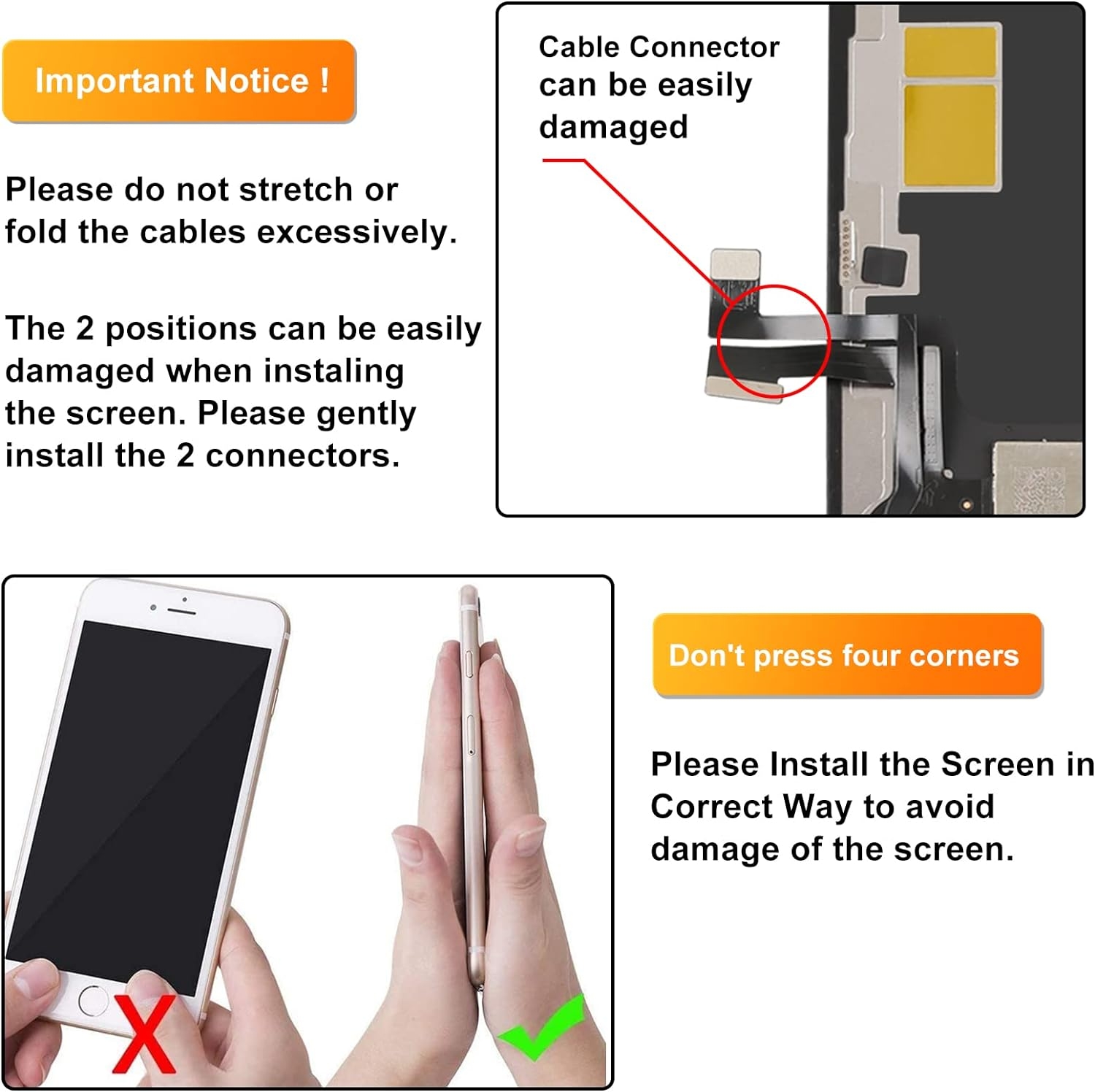 LL TRADER Screen Replacement for Iphone 11 Pro Max, 6.5'' LCD Display Touch Screen Digitizer Assembly with Full Repair Kit Adhesive Waterproof Screen Protector image number 3
