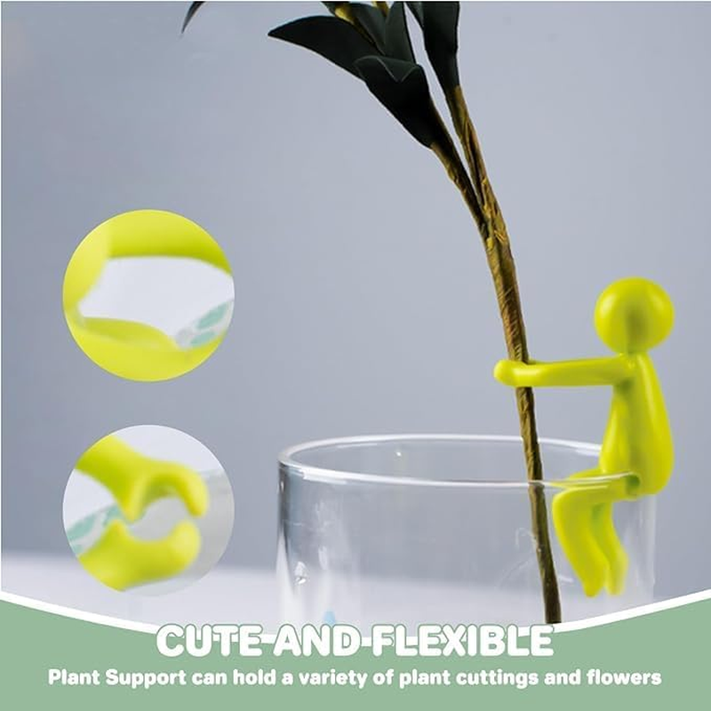 6Pcs Plant Propagation Buddy | Little Man Plant Supports for Cuttings, Sprouts, Stems, Shoots | Decorative Garden Plant Nurturing Holder for Plant Lovers image number 2