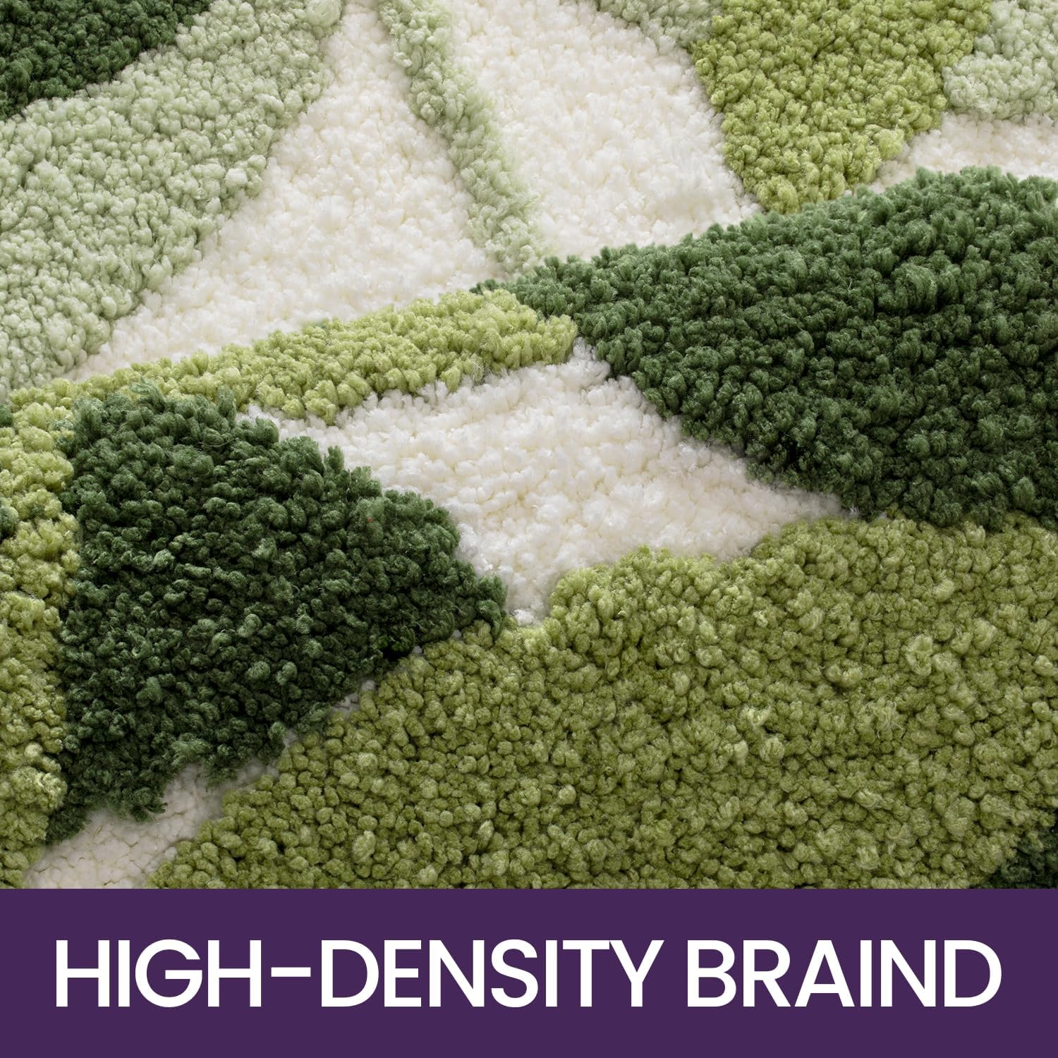 DEXI Leaf Bath Mat Green Bathroom Rug, Microfiber Soft Plant Bathmat, Non Slip Absorbent Washable Quick Dry Mats for Shower, 50 X 80CM image number 4