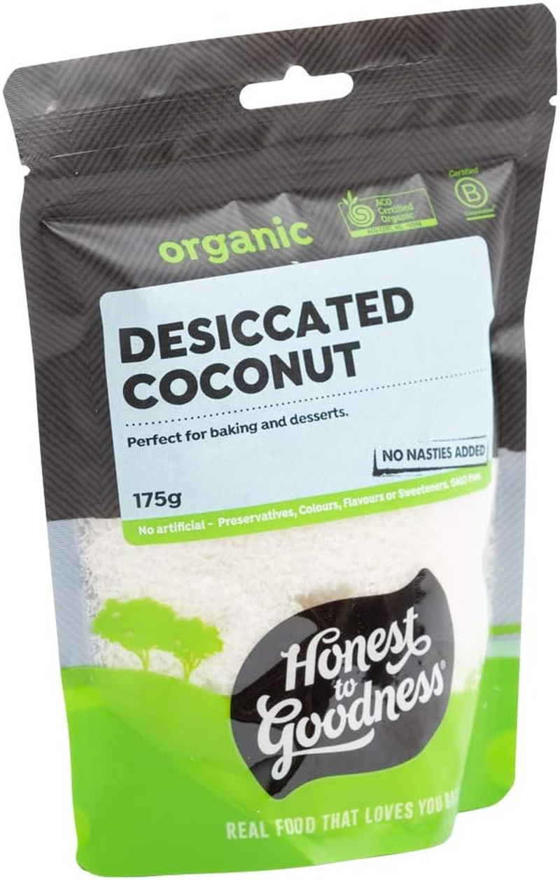 Honest to Goodness, Organic Coconut Desiccated Fine, 175 Grams - Dried and Grated to Preserve Its Distinctive Natural Coconut Flavor & Aroma. Enjoyed Raw or Lightly Toasted. image number 3