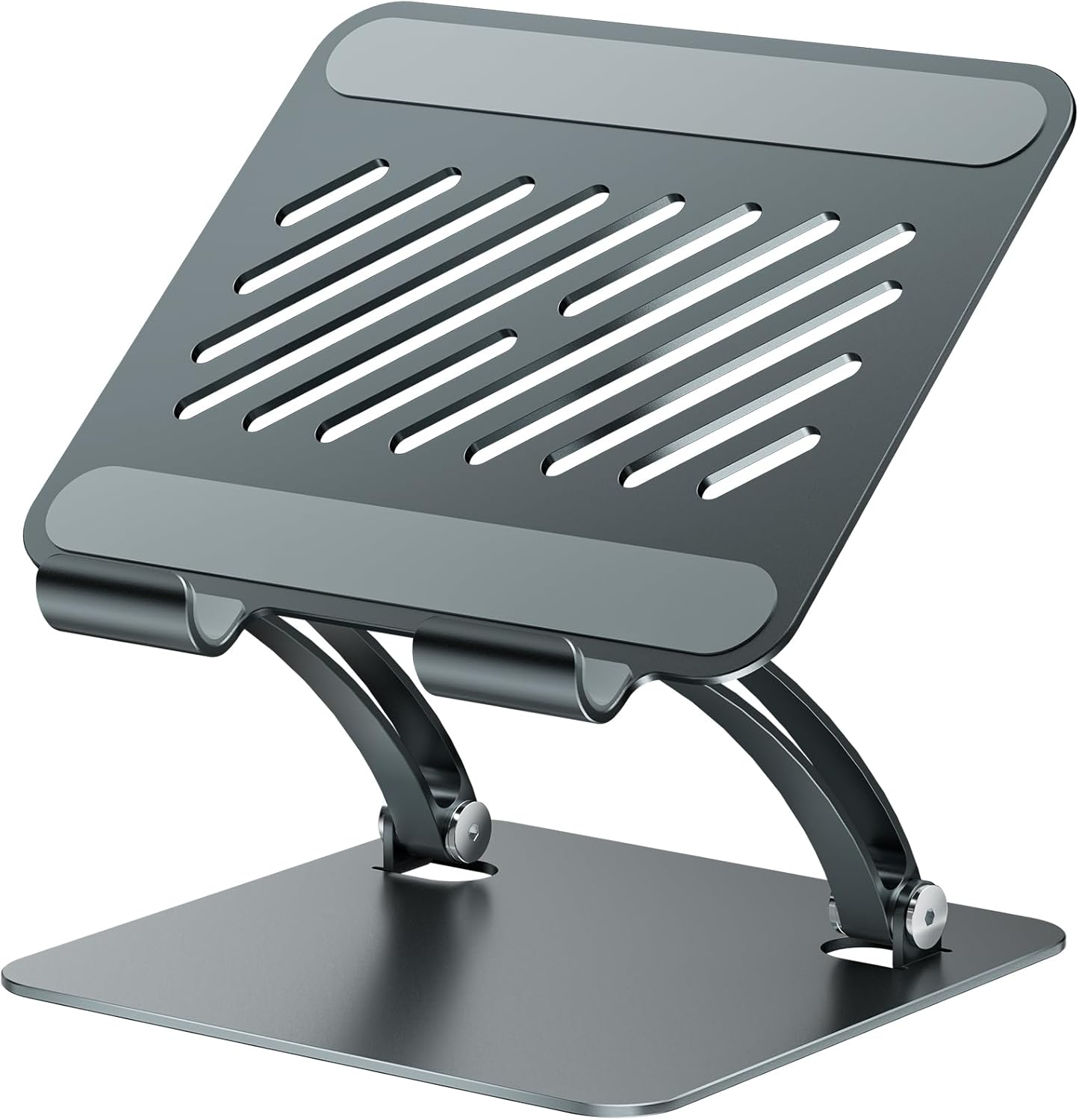 Tounee Tablet Stand for Ipad, Dual Rod Support Portable Monitor Stand Adjustable Aluminum Desktop Tablet Holder for Computer Desk Office Kindle Stand 2024 Ipad 4-16.5" -Silver