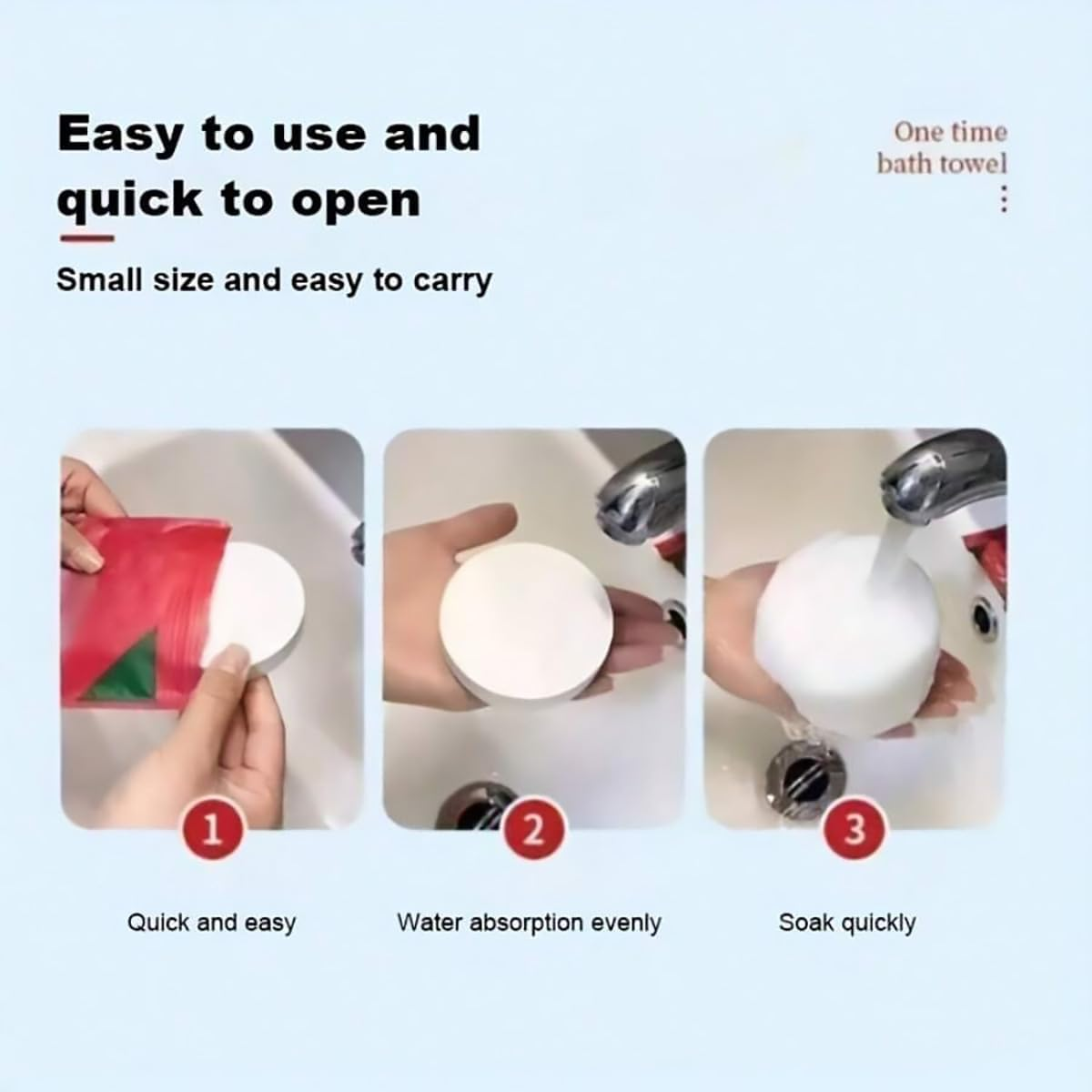 AIMALL Compressed Disposable Bath Towels 70X100Cm/70X140Cm Pearl Texture Lightweight Tear-Resistant Soft Towels for Travel, Salon, Spa, Hotel &ndash; 10 Pack image number 3