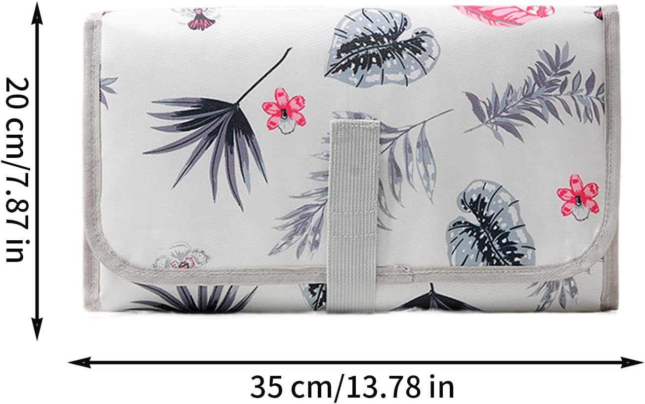 Diaper Changing Pad - Diaper Changing Mat Waterproof | Foldable Travel Accessories with Wipes Pocket for Stroller Boy Girl Parents Dad Nursery Daycare Hospital Airplane image number 3