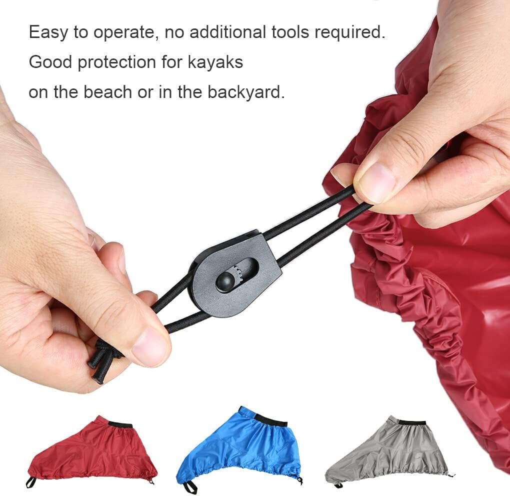Waterproof Kayak Sprayskirt Retractable Cockpit Deck Cover Water Sports, Red, S image number 3