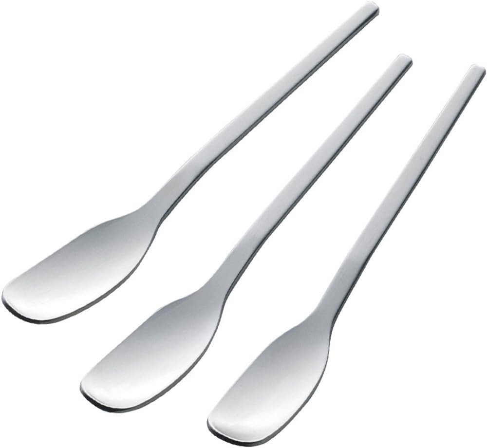 Shimomura 46422 Condiment Spoons, Set of 3, Dishwasher Safe, Stainless Steel, Total Length 4.5 Inches (11.5 Cm), Small Portion, Condiments, Jam, Dessert, Coffee Spoon, TSUBAME Tsubamesanjo