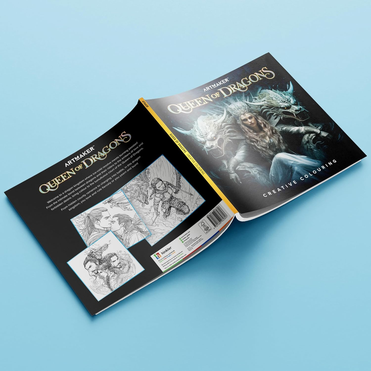 Art Maker Creative Colouring Queen of Dragons &ndash; 48-Page Fantasy Colouring Book Featuring Dragons, Royalty, and Enchanted Castles &ndash; Great for Fantasy Lovers image number 1