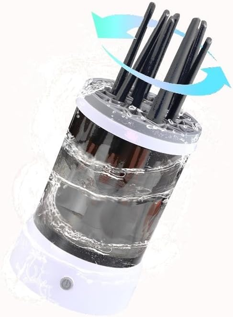 Rechargeable Electric Makeup Brush Cleaner - Make up Brush Clean Machine - Portable Automatic Spinner Cosmetics Brushes Cleaning Tools for All Size Beauty Makeup Brushes Set image number 2