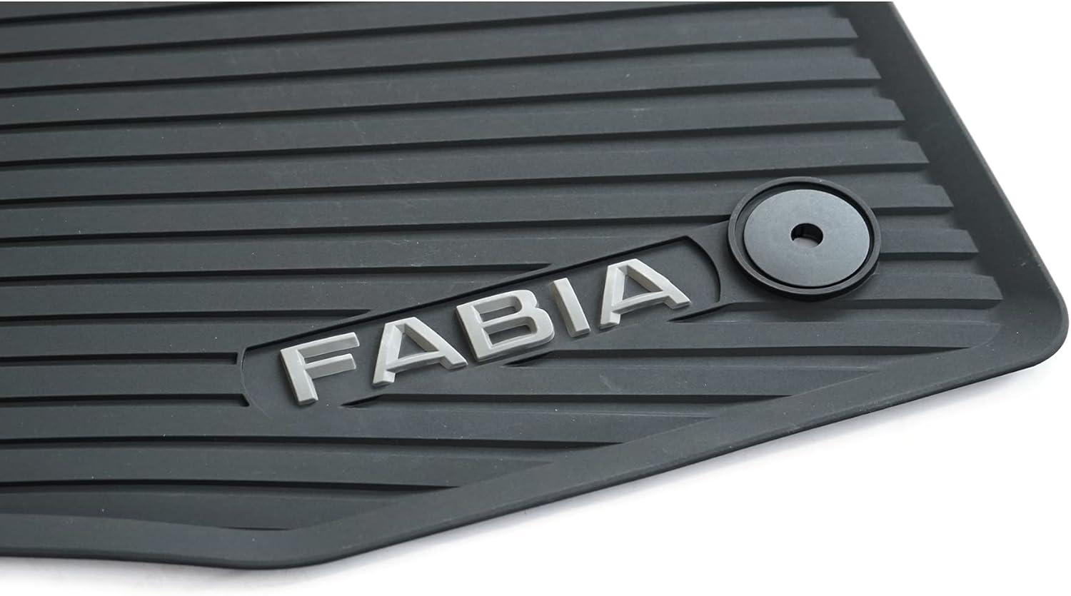 Skoda 6VB061500 Rubber Floor Mats, 4 X Rubber Mats, All-Weather Mats, with Fabia Lettering, Black image number 1