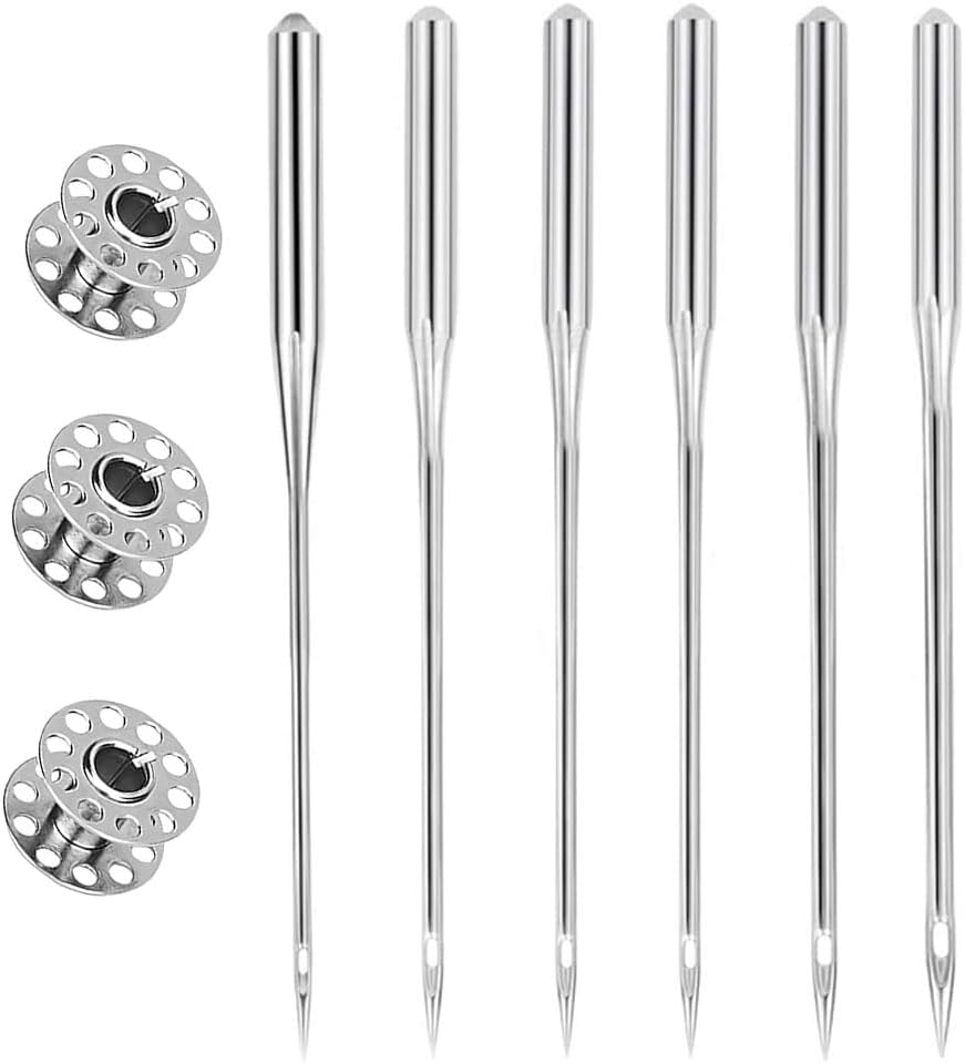 Naisfei 60 Pcs Home Sewing Machine Needles, Sewing Needles, Universal Sewing Machine Needles for Shirting, Thick Cloth, Leather, Canvas, Denim(65/9, 75/11, 90/14, 100/16, 110/18) image number 1